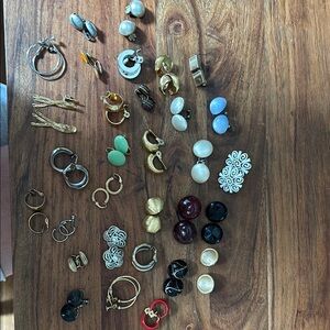 All clip on vintage earrings